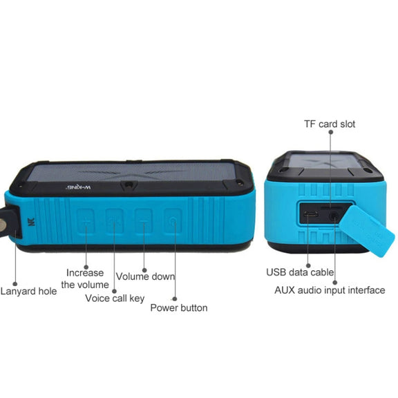 W-KING S20 Loudspeakers IPX6 Water-resistant Bluetooth Speaker Portable NFC Bluetooth Speaker for Outdoors / Shower / Bicycle FM Radio (Green)