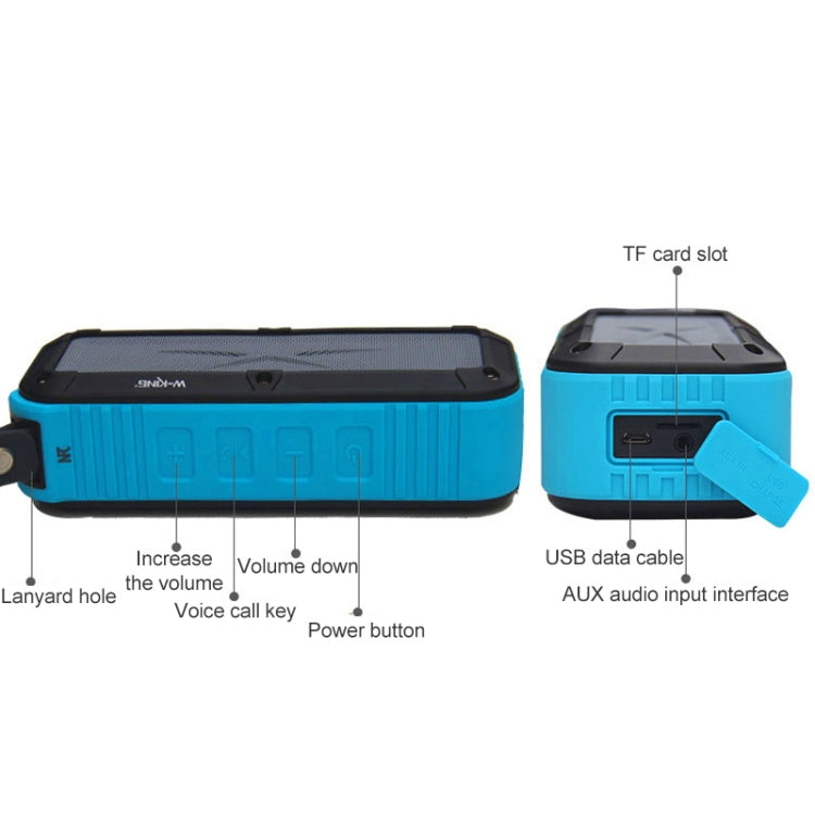 W-KING S20 Loudspeakers IPX6 Water-resistant Bluetooth Speaker Portable NFC Bluetooth Speaker for Outdoors / Shower / Bicycle FM Radio (Black)