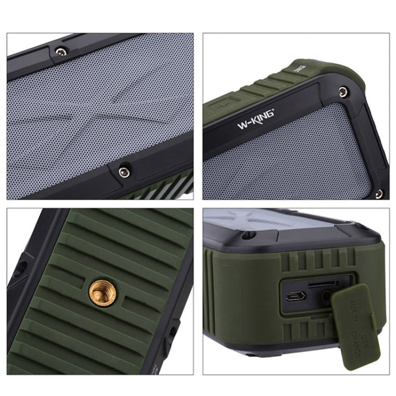 W-KING S20 Loudspeakers IPX6 Water-resistant Bluetooth Speaker Portable NFC Bluetooth Speaker for Outdoors / Shower / Bicycle FM Radio (Black)
