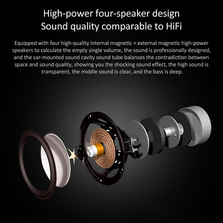 W-KING T8 HIFI Speaker 30W High Power Portable Bluetooth Speaker Wireless with FM Radio for Mobile Bluetooth Speaker(Silver grey) - free shipping - PMC Jewellery - Order now!