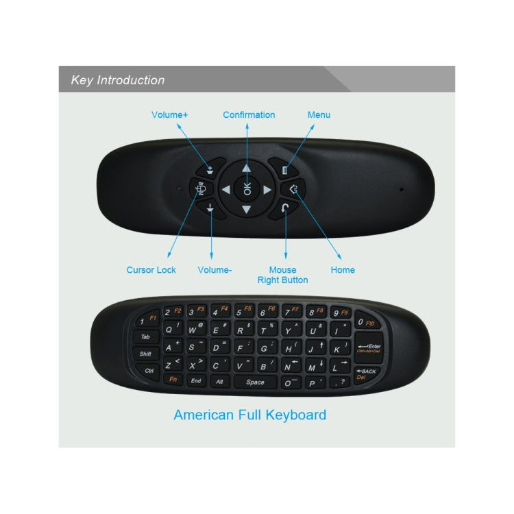 C120 2.4G Mini Keyboard Wireless Remote Mouse with 3-Gyro & 3-Gravity Sensor for PC / HTPC / IPTV / Smart TV and Android TV Box etc(Black) - free shipping - PMC TechLife - Order now!