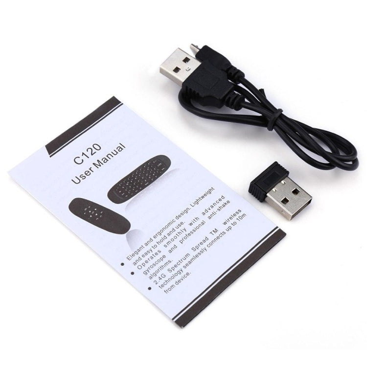 C120 2.4G Mini Keyboard Wireless Remote Mouse with 3-Gyro & 3-Gravity Sensor for PC / HTPC / IPTV / Smart TV and Android TV Box etc(Black) - free shipping - PMC TechLife - Order now!