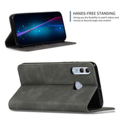 Retro Skin Feel Business Magnetic Horizontal Flip Leather Case for Huawei Honor 10 Lite / Honor 20 Lite / Honor 10i / Honor 20i(Dark Gray)