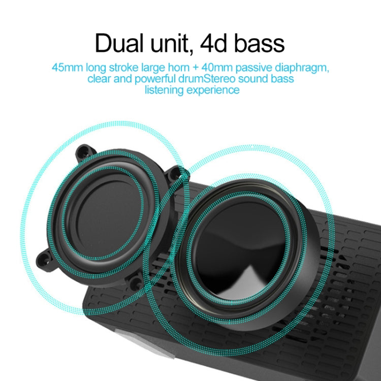 AEC BT506 Speaker with Mirror, LED Clock Display, Dual Alarm Clock, Snooze, HD Hands-free Calling, HiFi Stereo(Black) - free shipping - PMC Jewellery - Order now!