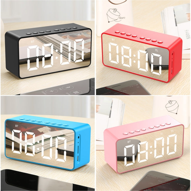 AEC BT506 Speaker with Mirror, LED Clock Display, Dual Alarm Clock, Snooze, HD Hands-free Calling, HiFi Stereo(Black) - free shipping - PMC Jewellery - Order now!