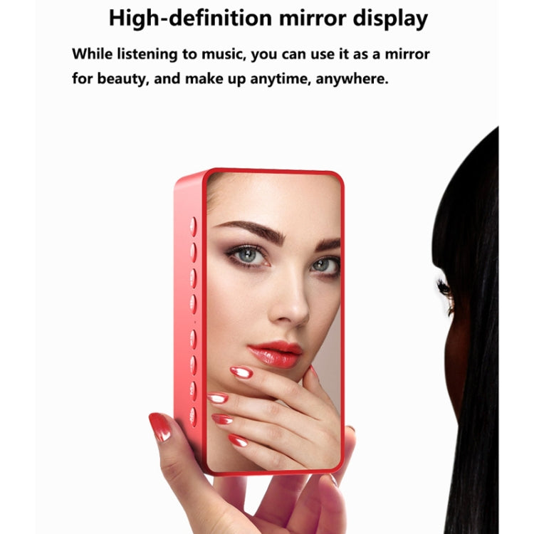 AEC BT506 Speaker with Mirror, LED Clock Display, Dual Alarm Clock, Snooze, HD Hands-free Calling, HiFi Stereo(Black) - free shipping - PMC Jewellery - Order now!