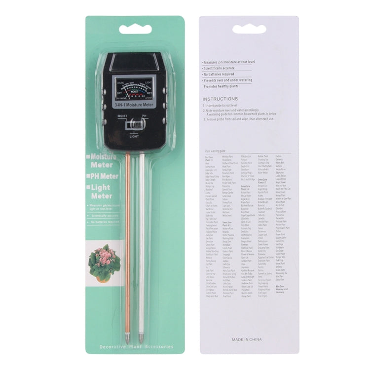 RZ97 Mini Soil PH Moisture Humidity Measuring PH Meter Soil Moisture Monitor Hygrometer Gardening Plant Farming Moisture Tester