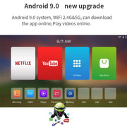 S90 DLP Android 9.0 1GB+8GB 4K Mini WiFi Smart Projector, EU Plug(Black)