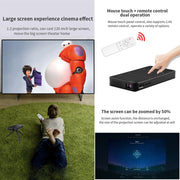 S90 DLP Android 9.0 1GB+8GB 4K Mini WiFi Smart Projector, EU Plug(Black)