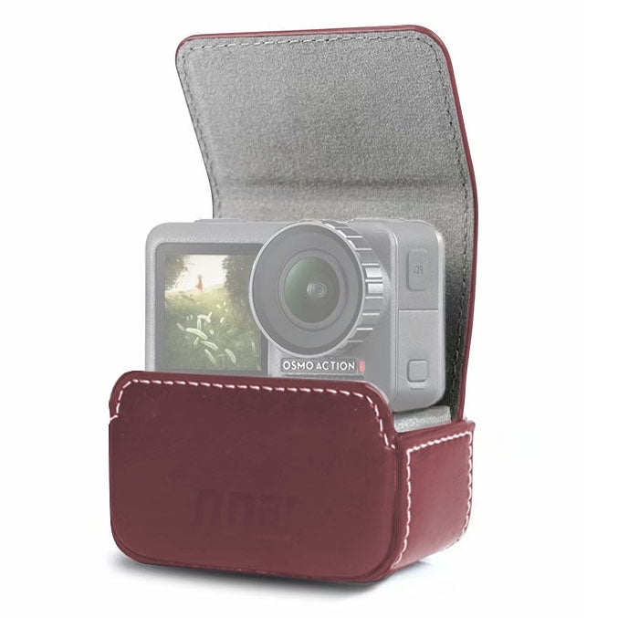 Waterproof Mini Leather Case Storage Carrying Box for DJI OSMO Action / GoPro / SJCAM / Xiaomi Mi Jia(Coffee) - free shipping - PMC TechLife - Order now!