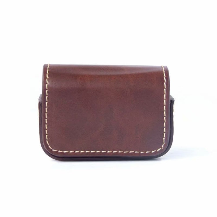 Water-resistant Mini Leather Case Storage Carrying Box for DJI OSMO Action / GoPro / SJCAM / Xiaomi Mi Jia(Coffee)