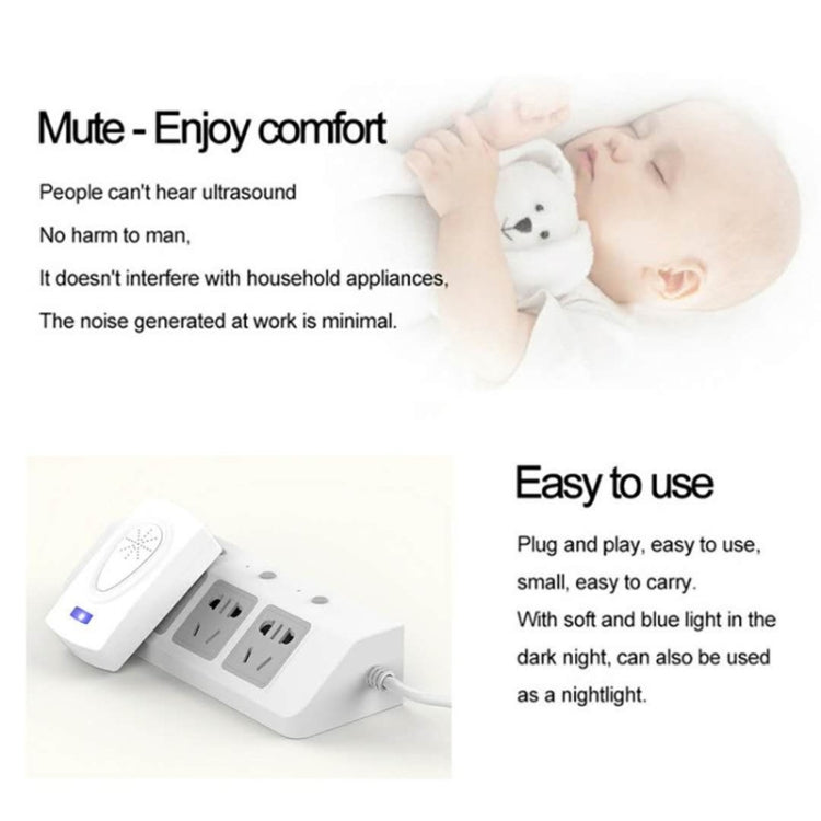 Ultrasound Mouse Cockroach Pest Repeller Device Insect Rats Spiders Mosquito Killer Pest Control Household Pest Rejecter(US Plug)