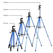 Portable Phone Live Selfie 3366 Tripod Stand DV SLR Camera Self-timer Full Light Bracket(Red)