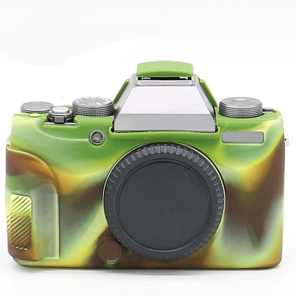 Richwell Soft Silicone TPU Skin Body Rubber Camera Case Bag Full Cover for Fujifilm Fuji X-T100 Digital Camera(Camouflage)