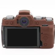 Richwell Soft Silicone TPU Skin Body Rubber Camera Case Bag Full Cover for Fujifilm Fuji X-T100 Digital Camera(Coffee)