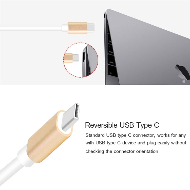 USB Type C to VGA 3-in-1 Hub Adapter supports USB Type C tablets and laptops for Macbook Pro / Google ChromeBook(Silver) - Cable & Adapters by PMC TechLife | Online Shopping South Africa | PMC TechLife