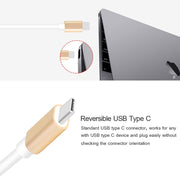USB Type C to VGA 3-in-1 Hub Adapter supports USB Type C tablets and laptops for Macbook Pro / Google ChromeBook(Silver)