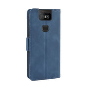 Wallet Style Skin Feel Calf Pattern Leather Case For Asus Zenfone 6 ZS630KL,with Separate Card Slot(Blue)
