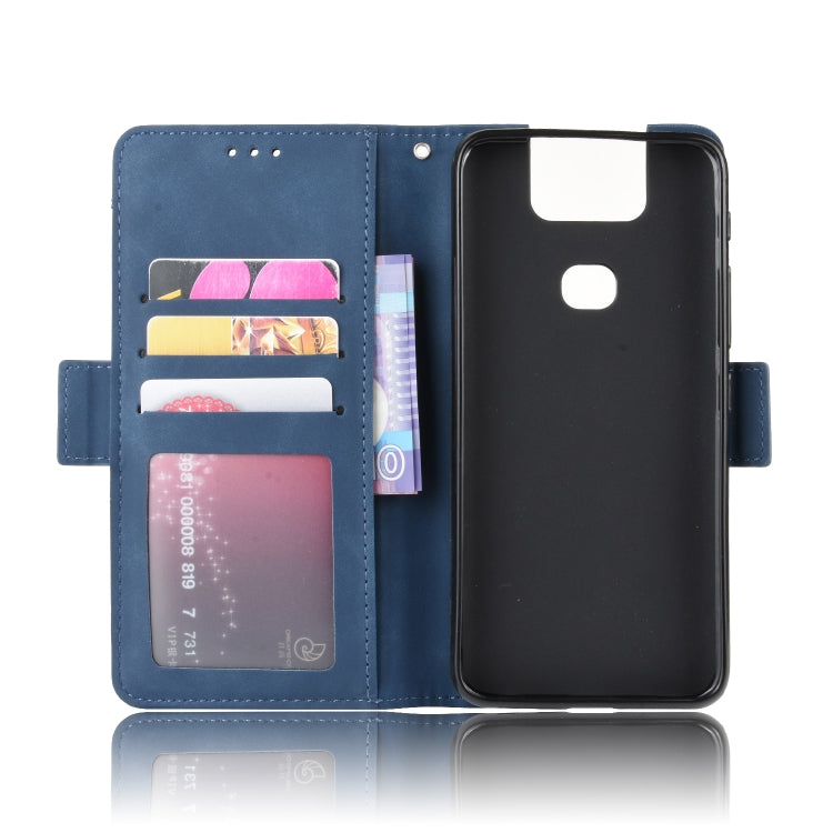 Wallet Style Skin Feel Calf Pattern Leather Case For Asus Zenfone 6 ZS630KL,with Separate Card Slot(Blue) - ASUS Cases by PMC TechLife | Online Shopping South Africa | PMC TechLife