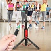 M18 Portable Selfie Stick Remote Control Mobile Phone Holder(Black Tarnish)