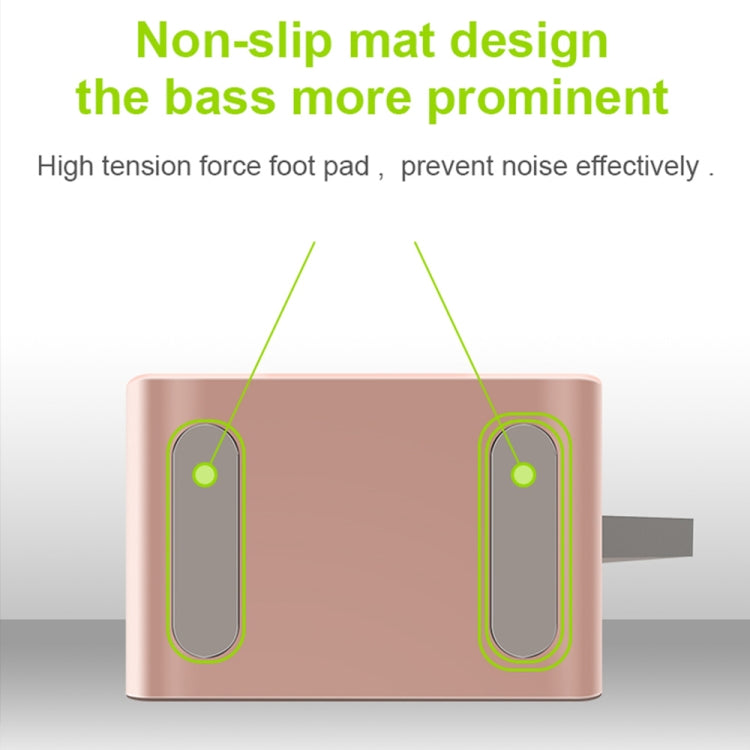 EWA A105 High Hidelity Bluetooth Speaker, Small Size High  Power Bass, TWS Bluetooth Technology Support TF(Rose Gold)