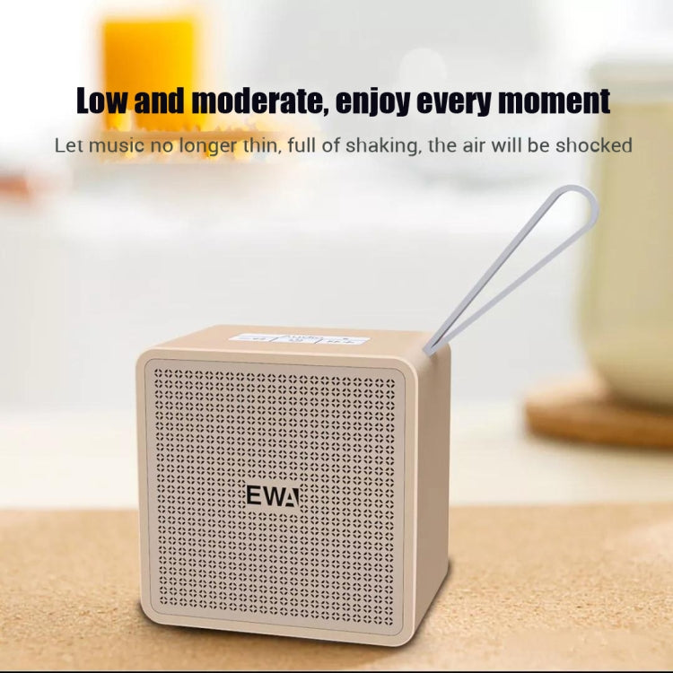 EWA A105 High Hidelity Bluetooth Speaker, Small Size High  Power Bass, TWS Bluetooth Technology Support TF(Gold)