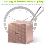 EWA A105 High Hidelity Bluetooth Speaker, Small Size High  Power Bass, TWS Bluetooth Technology Support TF(Gold)
