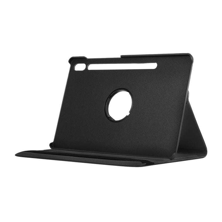ENKAY 360 Degree Rotation Lichi Texture Leather Case with Holder for Samsung Galaxy Tab S6 10.5 T860 / T865(Black)