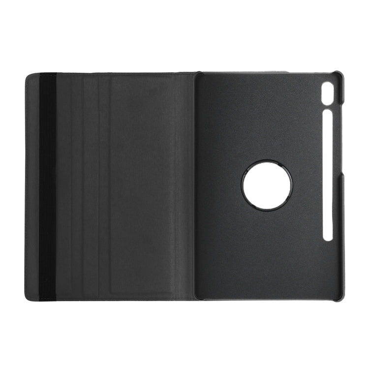 ENKAY 360 Degree Rotation Lichi Texture Leather Case with Holder for Samsung Galaxy Tab S6 10.5 T860 / T865(Black)