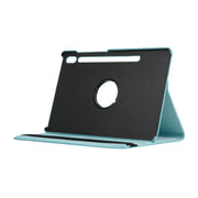 ENKAY 360 Degree Rotation Lichi Texture Leather Case with Holder for Samsung Galaxy Tab S6 10.5 T860 / T865(Light Blue)