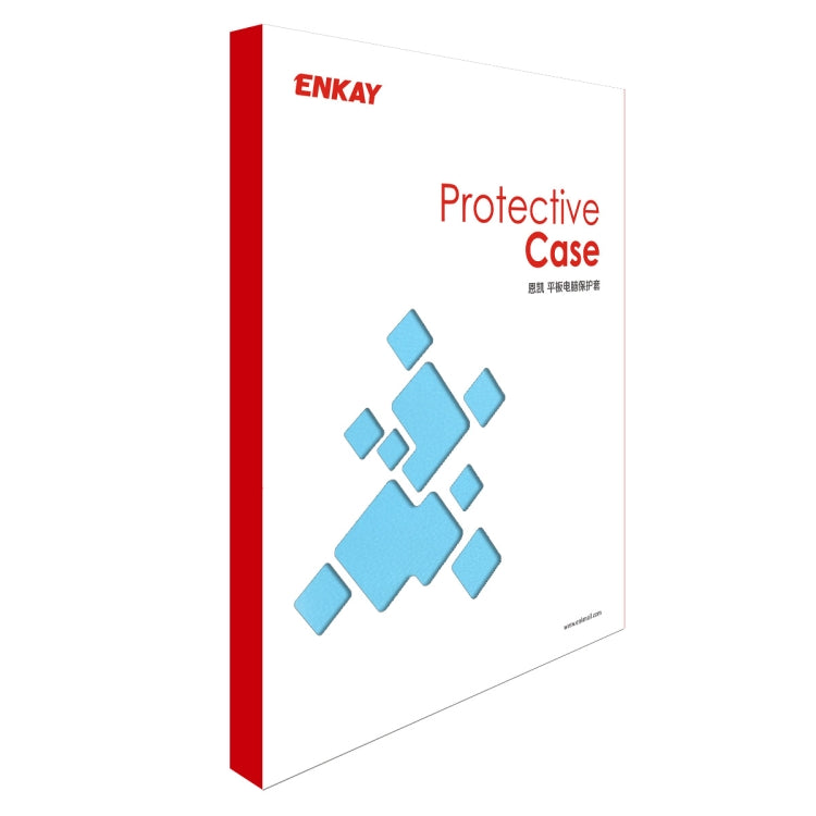 ENKAY 360 Degree Rotation Lichi Texture Leather Case with Holder for Samsung Galaxy Tab S6 10.5 T860 / T865(Light Blue)