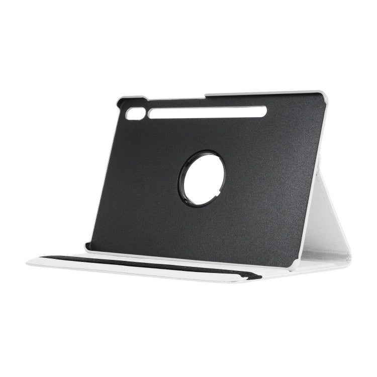 ENKAY 360 Degree Rotation Lichi Texture Leather Case with Holder for Samsung Galaxy Tab S6 10.5 T860 / T865(White)