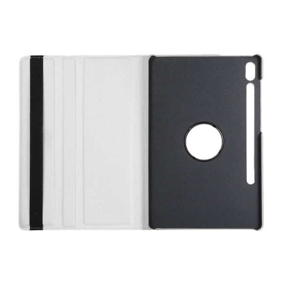 ENKAY 360 Degree Rotation Lichi Texture Leather Case with Holder for Samsung Galaxy Tab S6 10.5 T860 / T865(White)