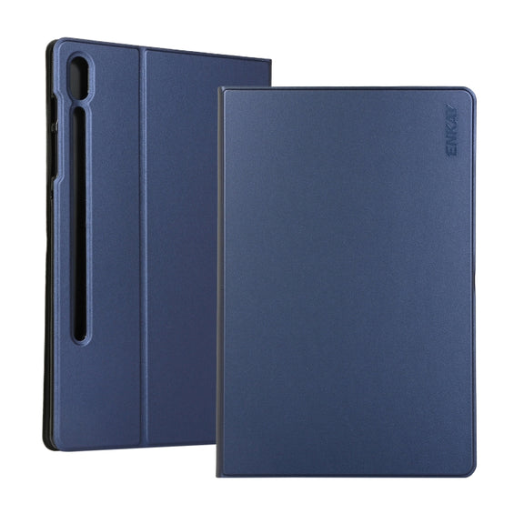 ENKAY Horizontal Flip PU Leather Case with Holder for Galaxy Tab S6 10.5 T860 / T865(Dark Blue)