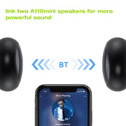 EWA A110mini High Hidelity Bluetooth Speaker Small Size High Power Bass, TWS Bluetooth Technology, Support TF(Rose Gold)