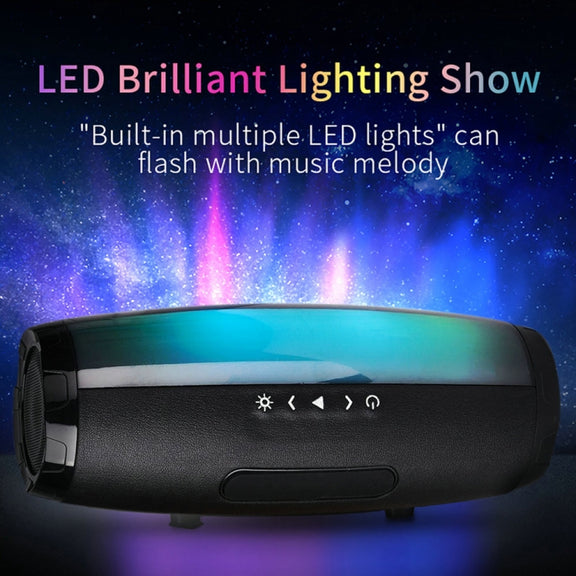 T&G TG165 5W*2 Portable Wireless Speaker Speaker With Dancing LED Flashing Light Mp3 AUX USB FM Radio Stereo Subwoofer(Red)