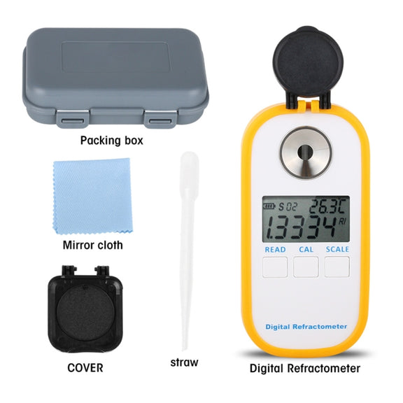 DR301 Digital Honey Refractometer Measuring Sugar Content Meter Range 090 Brix Refractometer Baume Honey Water Concentration Tool