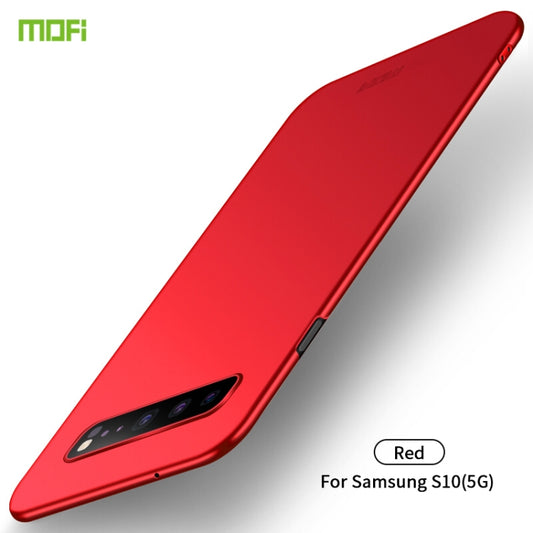 For Galaxy S10 5G MOFI Frosted PC Ultra-thin Hard Case(Red) - Galaxy Phone Cases by MOFI | Online Shopping South Africa | PMC Jewellery | Buy Now Pay Later Mobicred