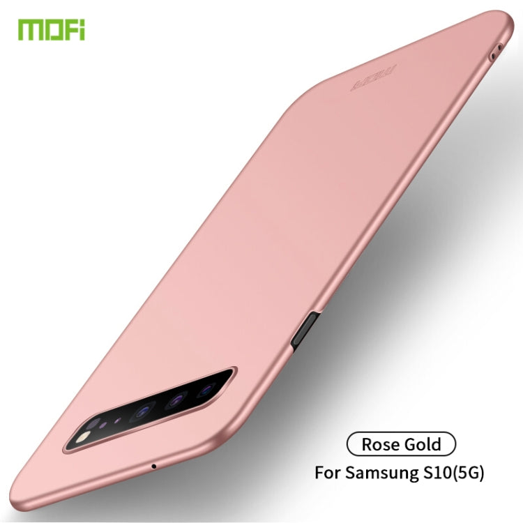 For Galaxy S10 5G MOFI Frosted PC Ultra-thin Hard Case(Rose gold) - Galaxy Phone Cases by MOFI | Online Shopping South Africa | PMC TechLife | Buy Now Pay Later Mobicred