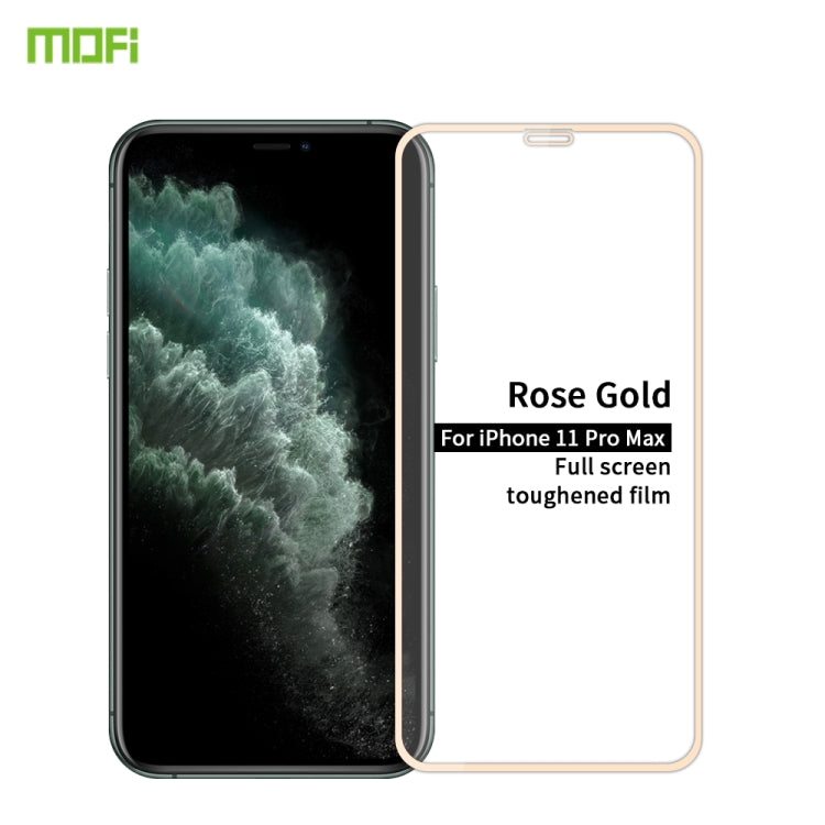 For iPhone 11 Pro Max   MOFI 9H 2.5D Full Screen Tempered Glass Film(Rose Gold) - iPhone 11 Pro Max Tempered Glass by MOFI | Online Shopping South Africa | PMC TechLife | Buy Now Pay Later Mobicred