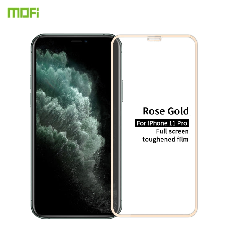 For iPhone 11 Pro MOFI 9H 2.5D Full Screen Tempered Glass Film(Rose gold) - iPhone 11 Pro Tempered Glass by MOFI | Online Shopping South Africa | PMC TechLife
