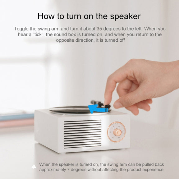 X10 Atomic Bluetooth Speakers Retro Vinyl Player Desktop Wireless Creative Multifunction Mini Stereo Speakers(Nordic Pink)