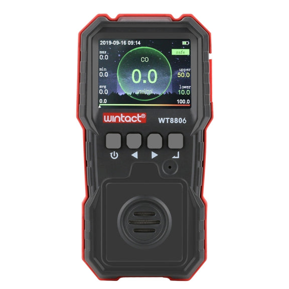 WINTACT WT8806 Carbon Monoxide Monitor Professional Rechargeable Gas Sensor High Sensitive Poisoning Sound-light Vibration Alarm CO Detector