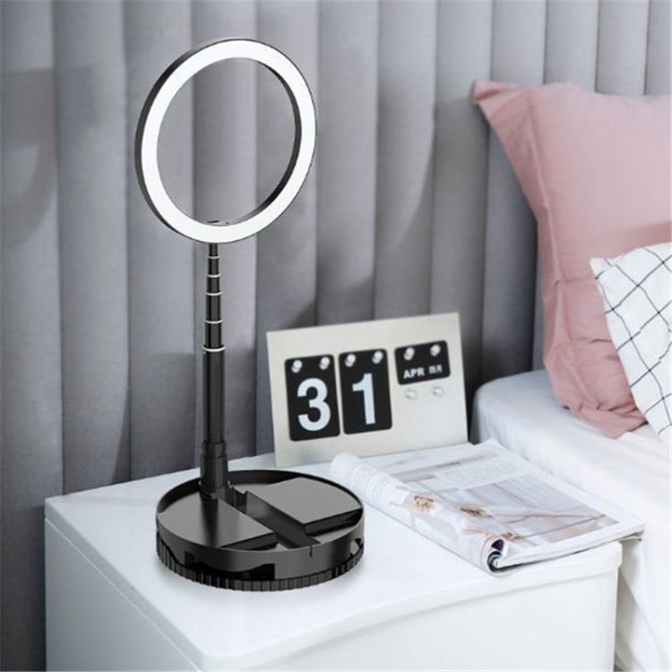 Portable Collapsible Studio-Level Professional Fill Light Mobile Phone Bracket LED Ring Light(Black)