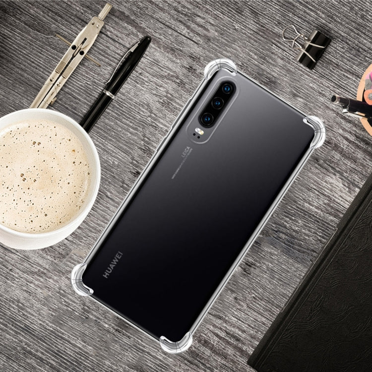 For Huawei P30 Four-Corner Anti-Drop Ultra-Thin Transparent TPU Phone Case(Transparent) - Huawei Cases by PMC TechLife | Online Shopping South Africa | PMC TechLife