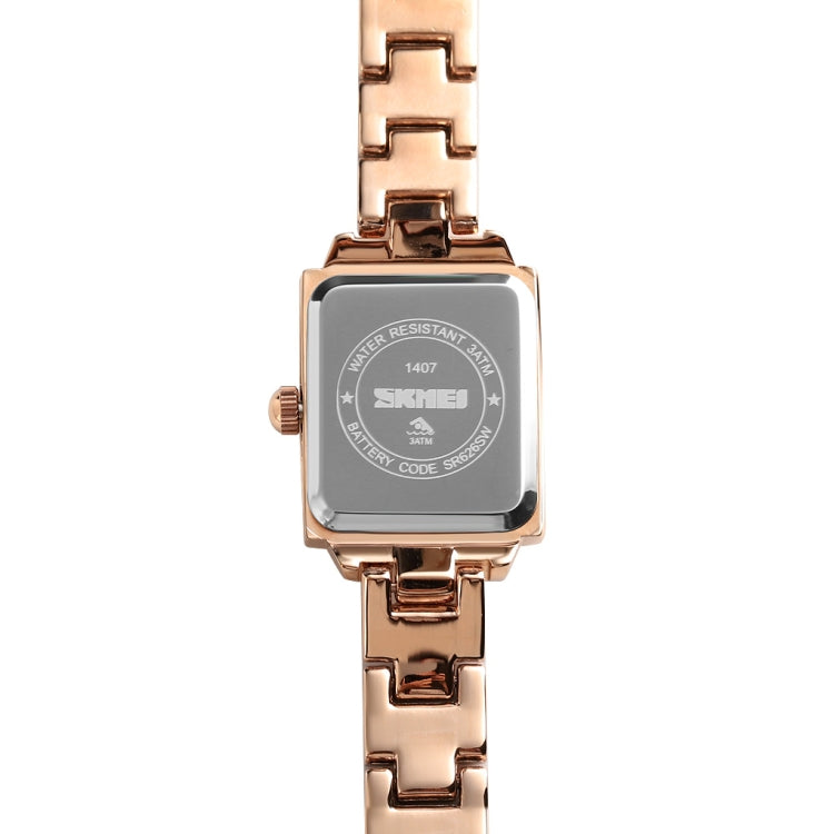 SKMEI 1407 Business Fashion Watch with Diamonds Delicate and Elegant Square Zinc Alloy Quartz Watch for Women Silvery - free shipping - PMC TechLife - Order now!