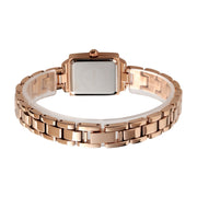 SKMEI 1407 Business Fashion Watch with Diamonds Delicate and Elegant Square Zinc Alloy Quartz Watch for Women Silvery