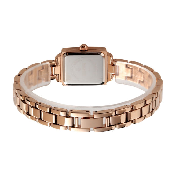 SKMEI 1407 Business Fashion Watch with Diamonds Delicate and Elegant Square Zinc Alloy Quartz Watch for Women Silvery