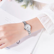 Skmei 1410 Lady Quartz Watch European and American Fashion Watch Business Leisure Steel Belt Lady Watch(Rose Gold)