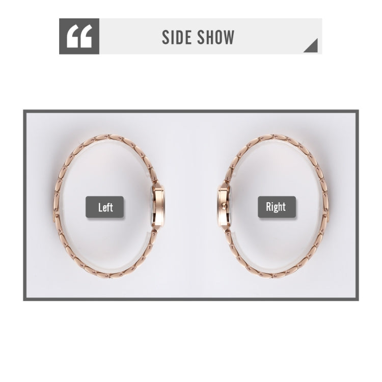 Skmei 1410 Lady Quartz Watch European and American Fashion Watch Business Leisure Steel Belt Lady Watch(Rose Gold)